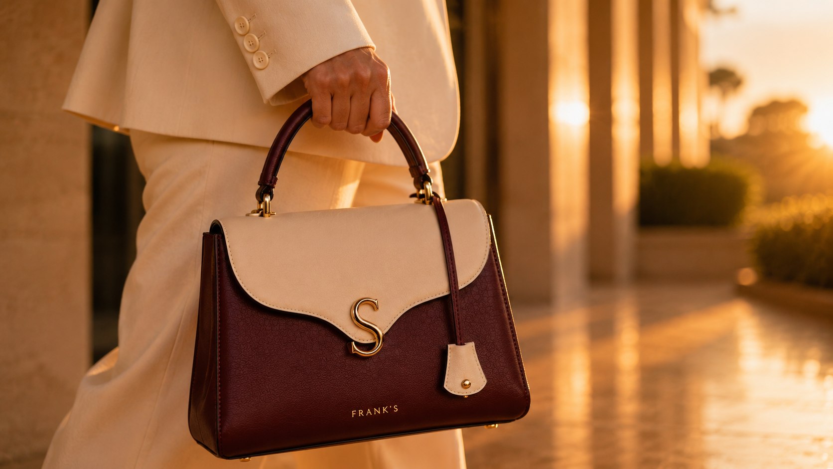 SONIA Handbag — AI-generated cinematic product visual for an accessories campaign