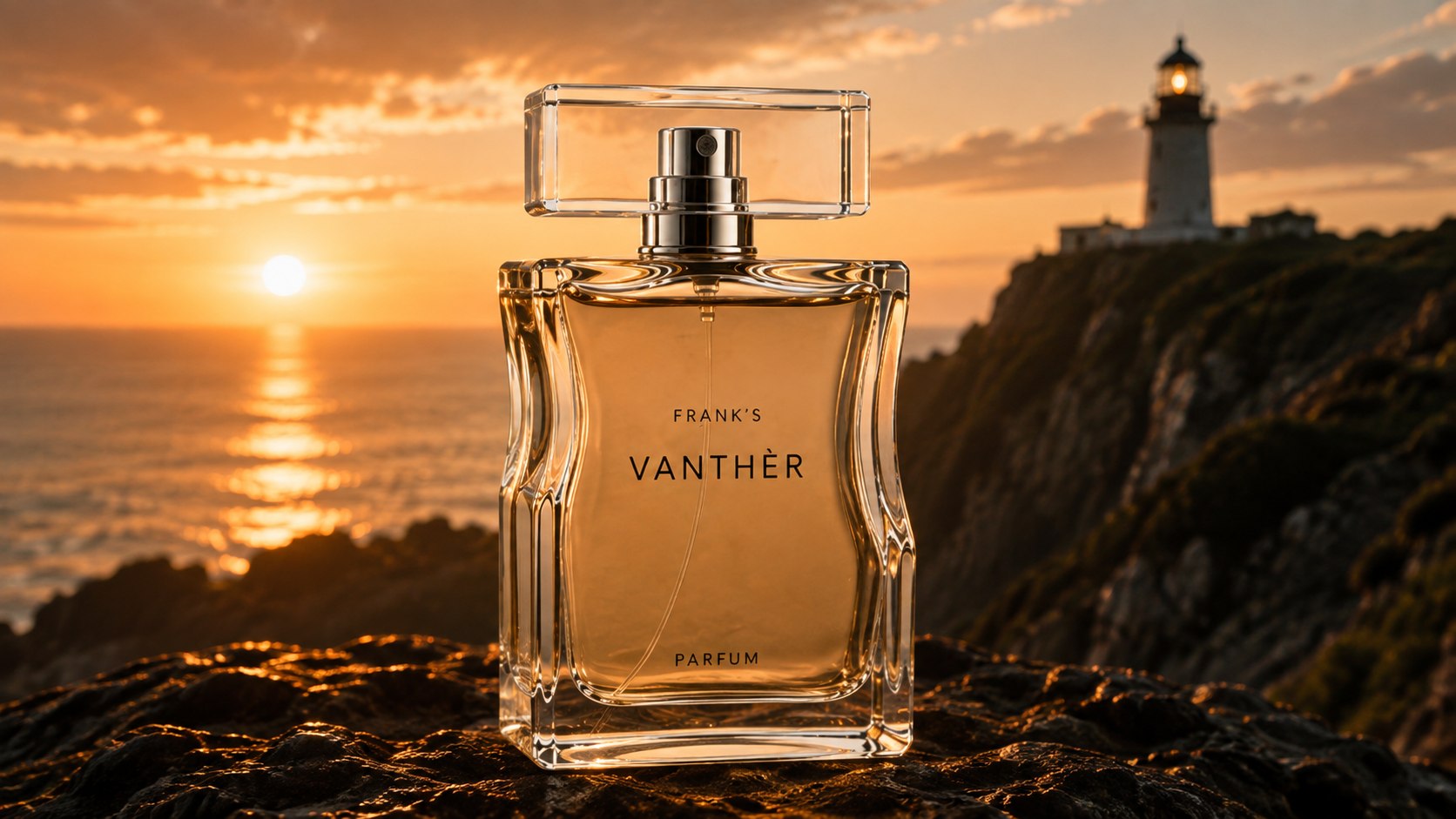 VANTHÈR Parfum — AI-generated cinematic product visual for a perfume campaign
